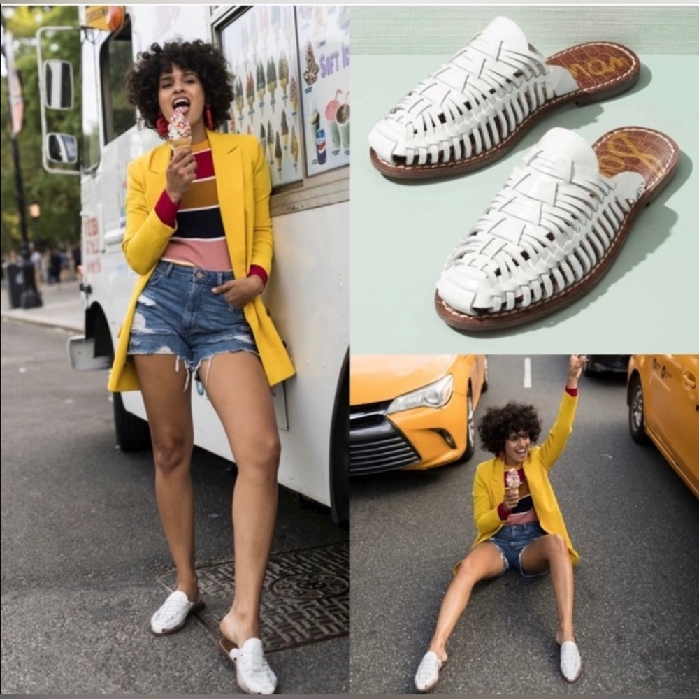 Sam Edelman Keelung slides in white size 8